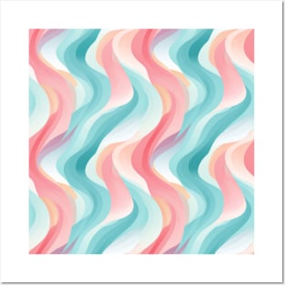 Pastel Ripples: Modern Abstract Waves Unleashed Posters and Art